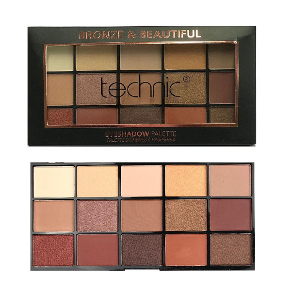 Technic 15 Eyeshadows Palette # Bronze & Beautiful 15x2gr
